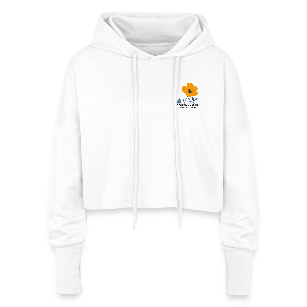 HOODIE CROPPED - COPENHAGEN - white